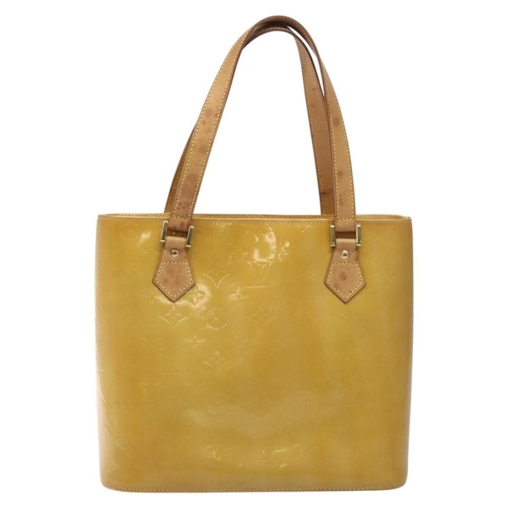 Louis Vuitton Monogram Vernis Houston Handbag Beige